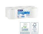Toaletní papír MERIDA TOP FLEXI bílý, délka 120 m,pr. 17 cm, 2-vrst /bal. 6 rolí/